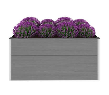 vidaXL Sodo vazonas, pilkos spalvos, 200x100x91cm, WPC, aukštas