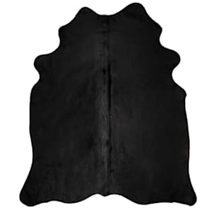 Koberec z pravé hovězí kůže černý 150 x 170 cm - obrázek 2