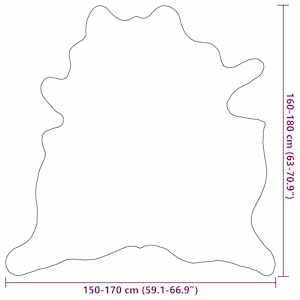 Koberec z pravé hovězí kůže černobílý 150 x 170 cm - obrázek 9