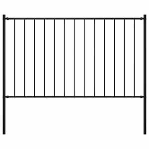 vidaXL aiapaneel Woerden postidega, terasest, 1,7 x 0,75 m, must