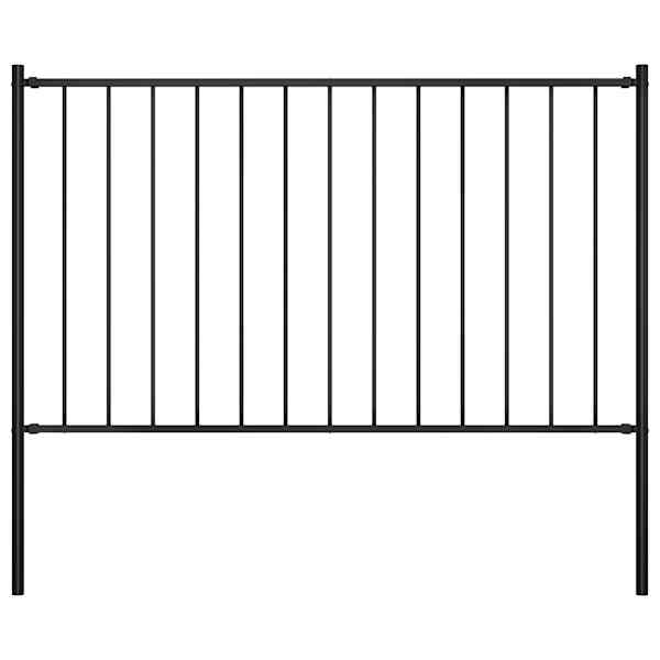 vidaXL aiapaneel Woerden postidega, terasest, 1,7 x 1 m, must