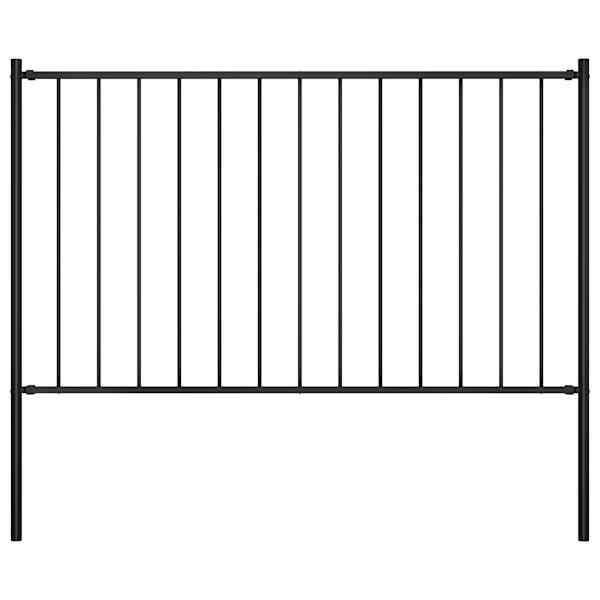 vidaXL aiapaneel Woerden postidega, terasest, 1,7 x 1,25 m, must