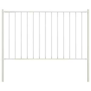 Ograjni panel Woerden s stebrički jeklo 1,7x1 m bel