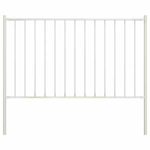 Ograjni panel Woerden s stebrički jeklo 1,7x1,25 m bel