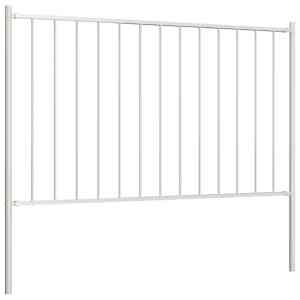 Plotový panel Woerden se sloupky ocelový 1,7x1,25 m bílý - obrázek 2