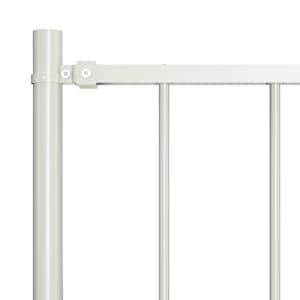 Plotový panel Woerden se sloupky ocelový 1,7x1,25 m bílý - obrázek 3