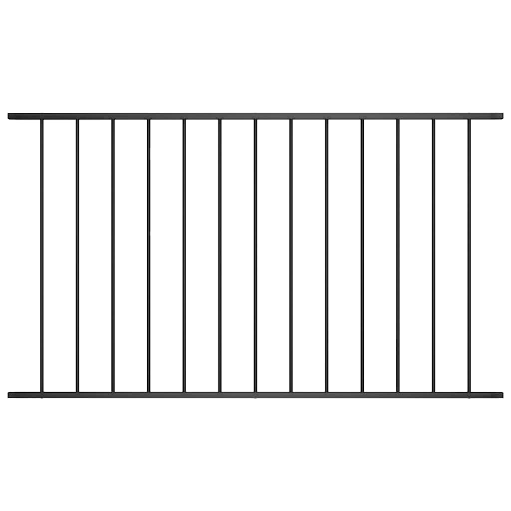 vidaXL Panou de gard, negru, 1,7 x 0,75 m, oțel vopsit electrostatic