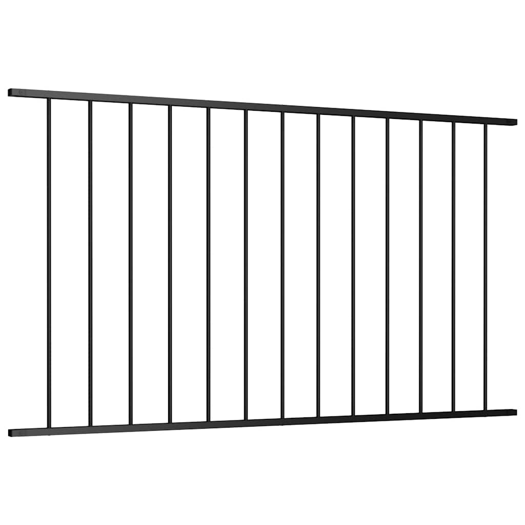 vidaXL Panou de gard, negru, 1,7 x 0,75 m, oțel vopsit electrostatic