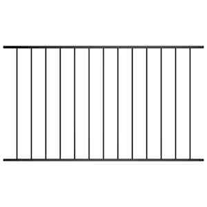 Ograjni panel s prašnim premazom iz jekla 1,7 x 1 m črne barve