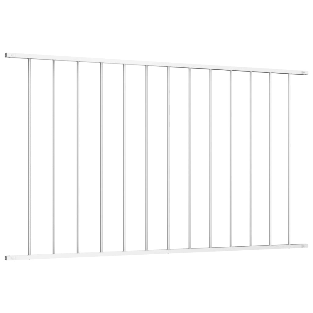

vidaXL Hekpaneel 1,7x0,75 m gepoedercoat staal wit