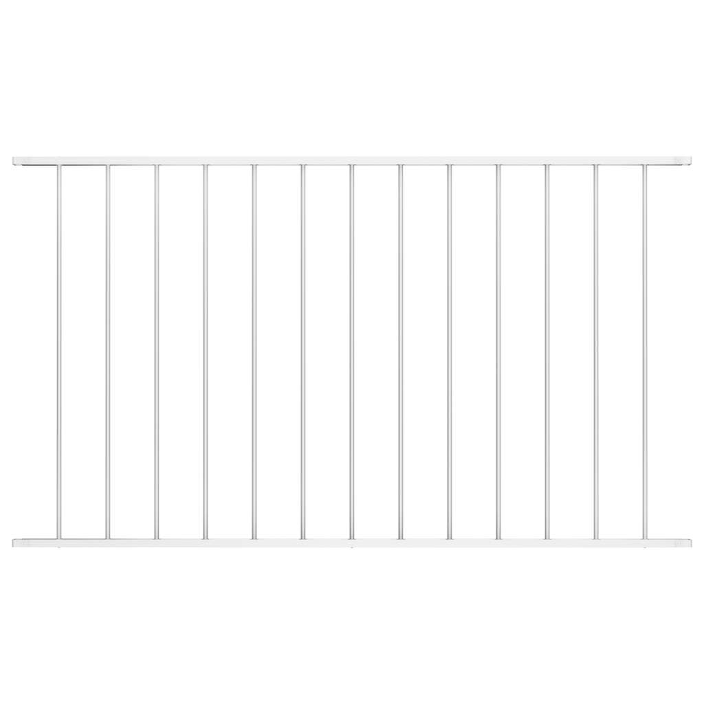 vidaXL Panou de gard, alb, 1,7 x 1,25 m, oțel vopsit electrostatic