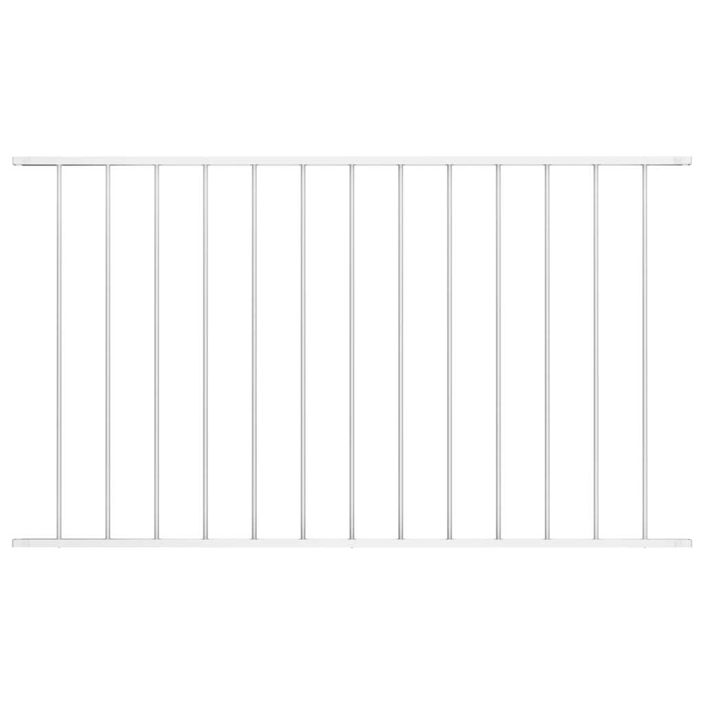 vidaXL Plotový panel s práškovým nástřikem z oceli 1,7 x 1,17 m bílý