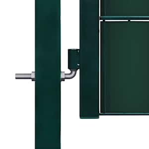 Plotová branka PVC a ocel 100 x 81 cm zelená - obrázek 3