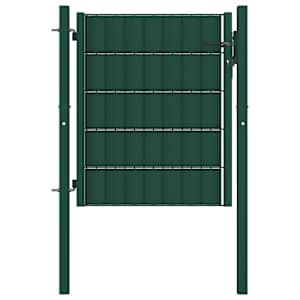 Plotová branka PVC a ocel 100 x 100 cm zelená - obrázek 1