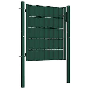 Plotová branka PVC a ocel 100 x 100 cm zelená - obrázek 2