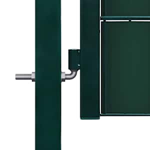 Plotová branka PVC a ocel 100 x 100 cm zelená - obrázek 3