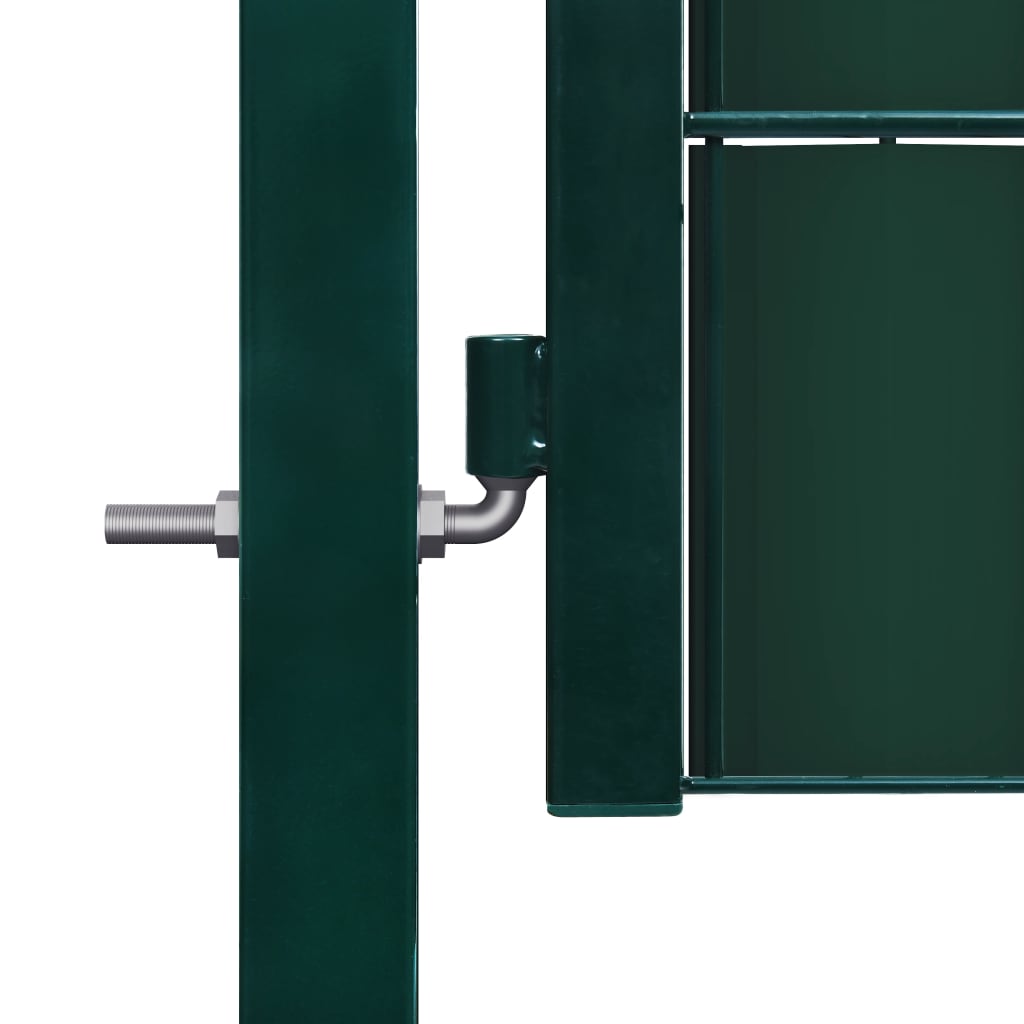 Zöld PVC és acél kerítéskapu 100 x 124 cm 