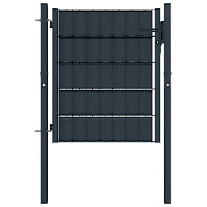vidaXL aiav&auml;rav, PVC ja teras, 100 x 81 cm, antratsiithall