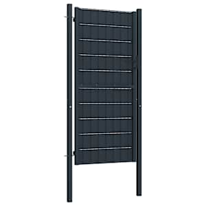Plotová branka PVC a ocel 100 x 164 cm antracitová - obrázek 2