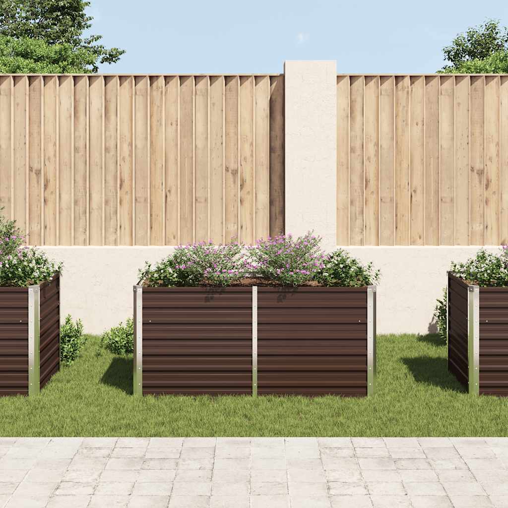 

vidaXL Plantenbak verhoogd 160x80x77 cm gegalvaniseerd staal bruin