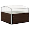 vidaXL kasvuhoone pruun 100 x 100 x 85 cm, tsingitud teras