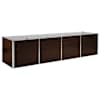 vidaXL aia taimelava pruun 320 x 80 x 77 cm tsingitud teras