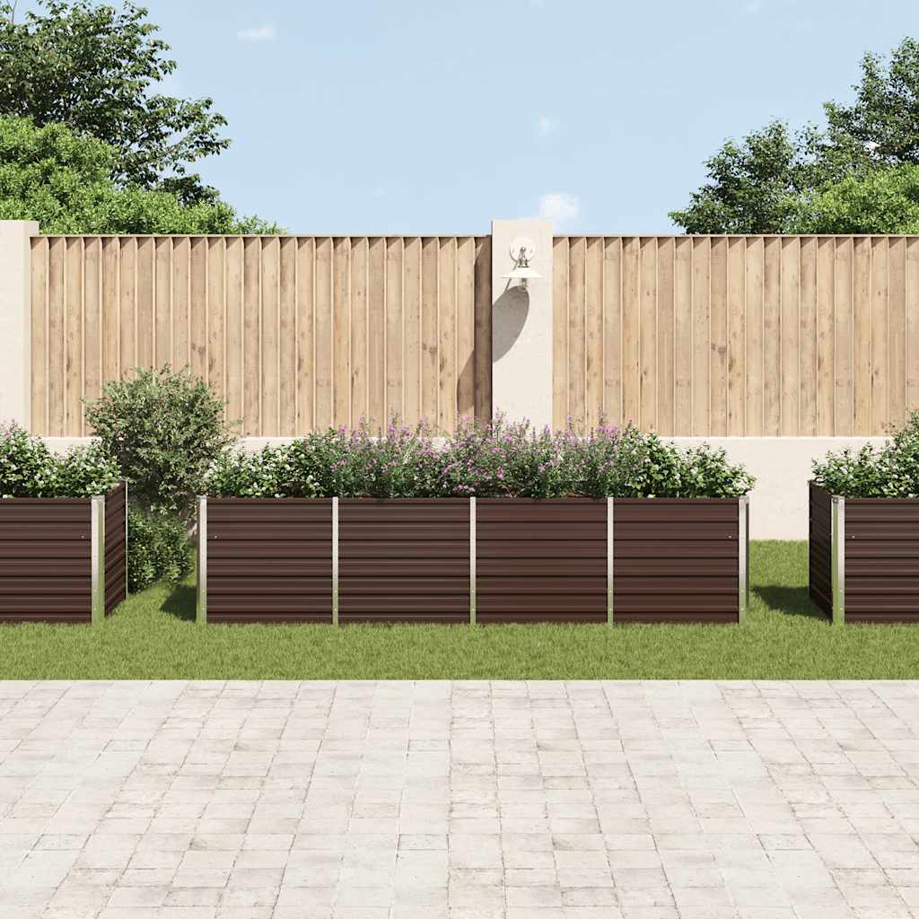 Thumbnail - vidaXL Garten-Hochbeet Braun 320 x 80 x 77 cm Verzinkter Stahl
