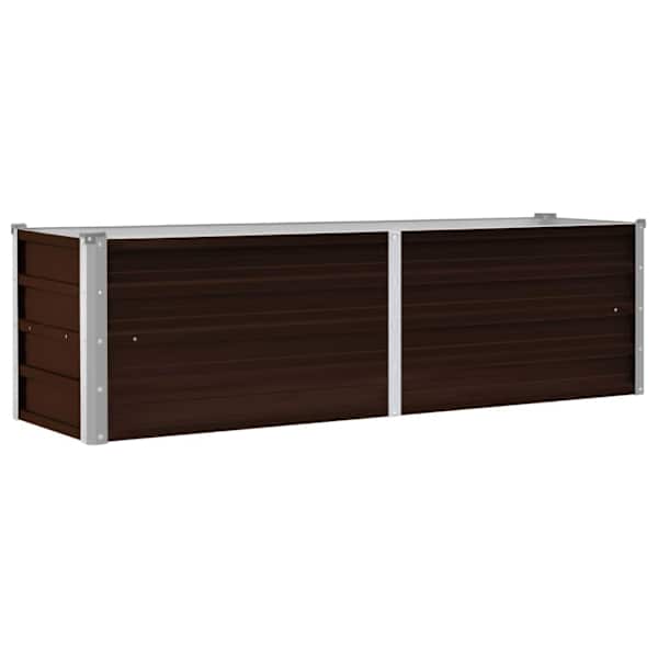 vidaXL aia taimelava pruun 160 x 40 x 45 cm tsingitud teras