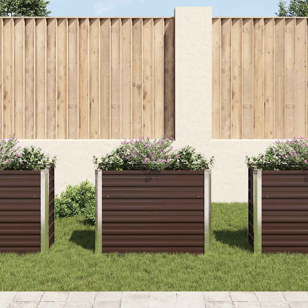 Thumbnail - vidaXL Garten-Hochbeet Braun 100 x 40 x 77 cm Verzinkter Stahl