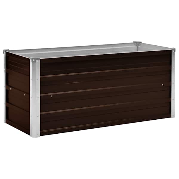 vidaXL aia taimelava pruun 100 x 40 x 45 cm tsingitud teras