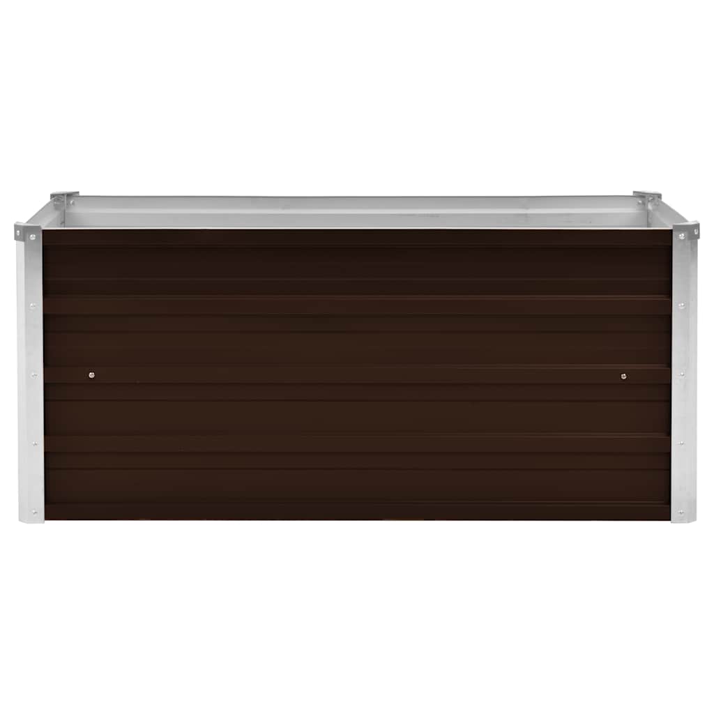 Garden Raised Bed Brown 100x40x45 Cm Galvanised Steel VidaXL 15 width=274