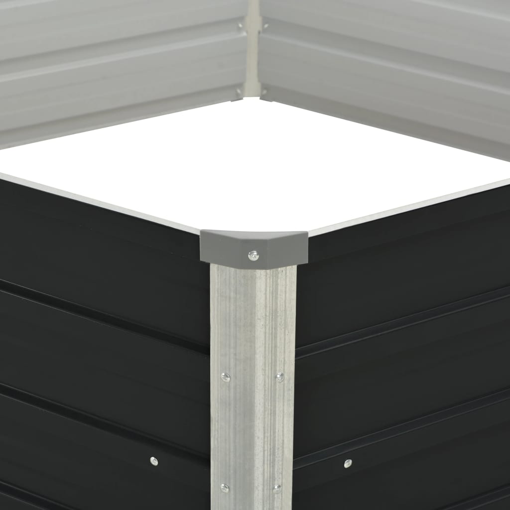 Jardinière Surélevée Anthracite 129x129x45 Cm Acier Galvanisé VidaXL 15 width=274