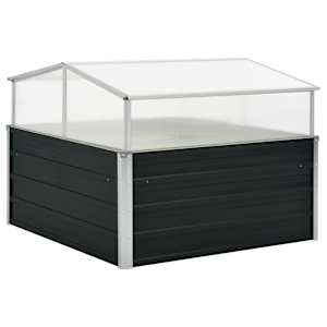 vidaXL kasvuhoone antratsiithall 100 x 100 x 77 cm, tsingitud teras