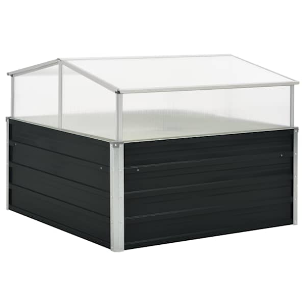 vidaXL kasvuhoone antratsiithall 100 x 100 x 77 cm, tsingitud teras