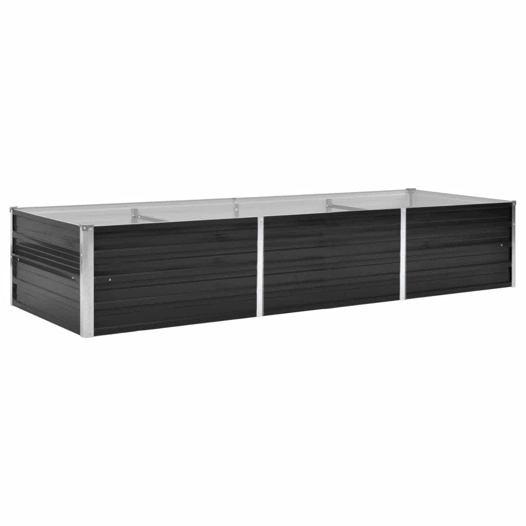 

vidaXL Garden Raised Bed Anthracite 94.5"x31.5"x17.7" Galvanized Steel
