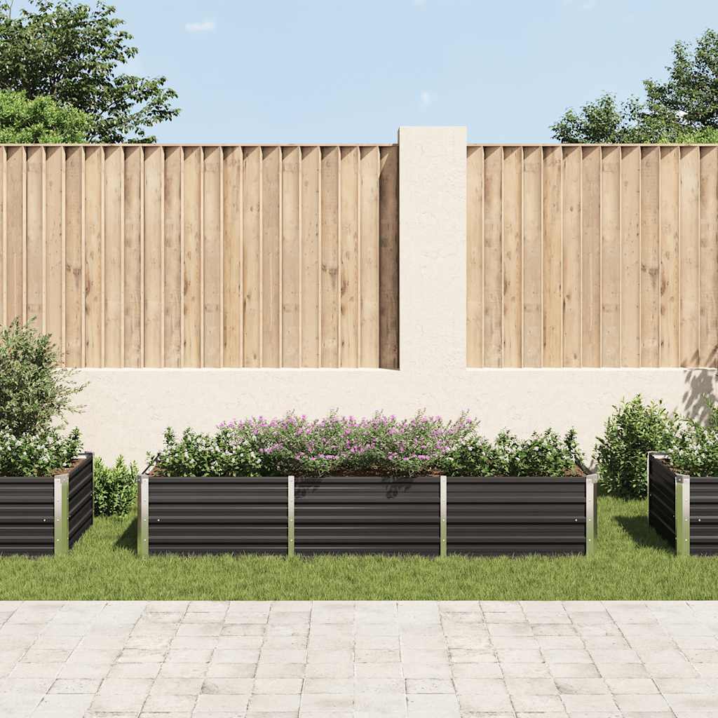 vidaXL Plantenbak verhoogd 240x80x45 cm gegalvaniseerd staal antraciet afbeelding