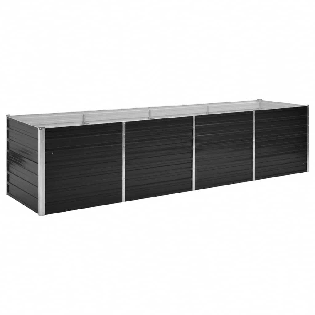 

vidaXL Garden Raised Bed Anthracite 126"x31.5"x30.3" Galvanized Steel