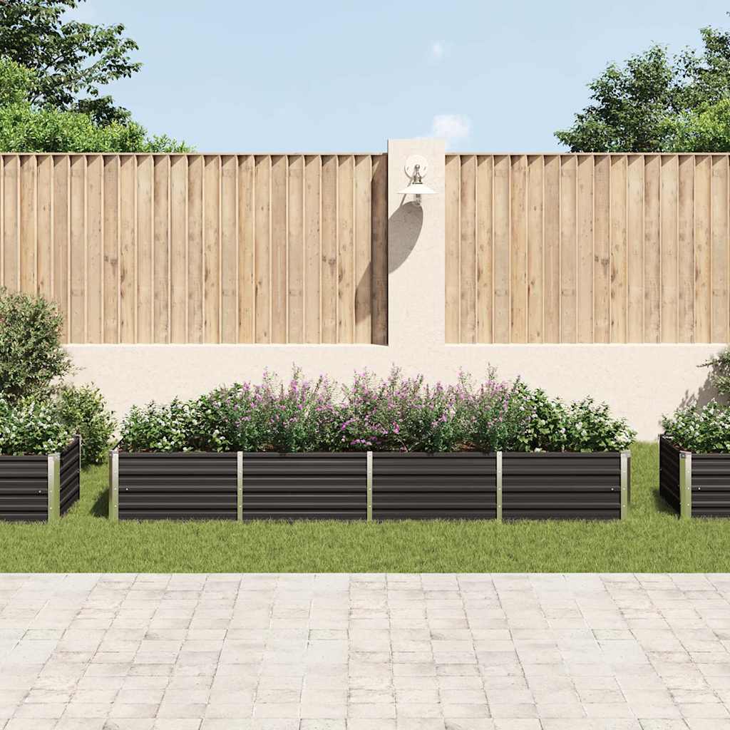 

vidaXL Plantenbak verhoogd 320x80x45 cm gegalvaniseerd staal antraciet