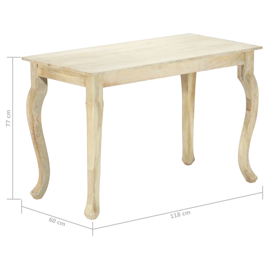 Jídelní stůl 118 x 60 x 77 cm masivní mangovníkové dřevo