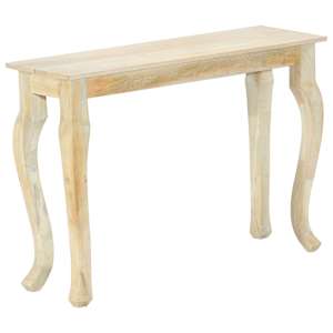 Konzolna mizica 110x35x77 cm masivni mangov les