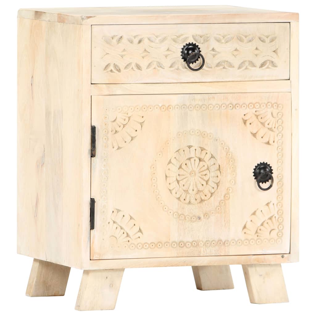 Nachtkastje 40x30x50 cm massief mangohout image 13