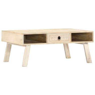 vidaXL Tavolino da Caff/è in Legno Massello Recuperato 100x60x40 cm