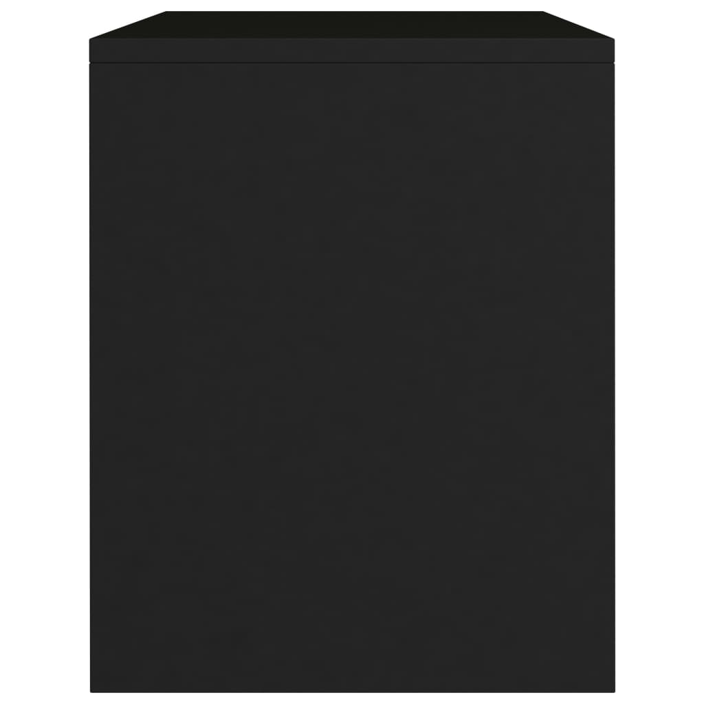 Fekete forgácslap éjjeliszekrény 40 x 30 x 40 cm 