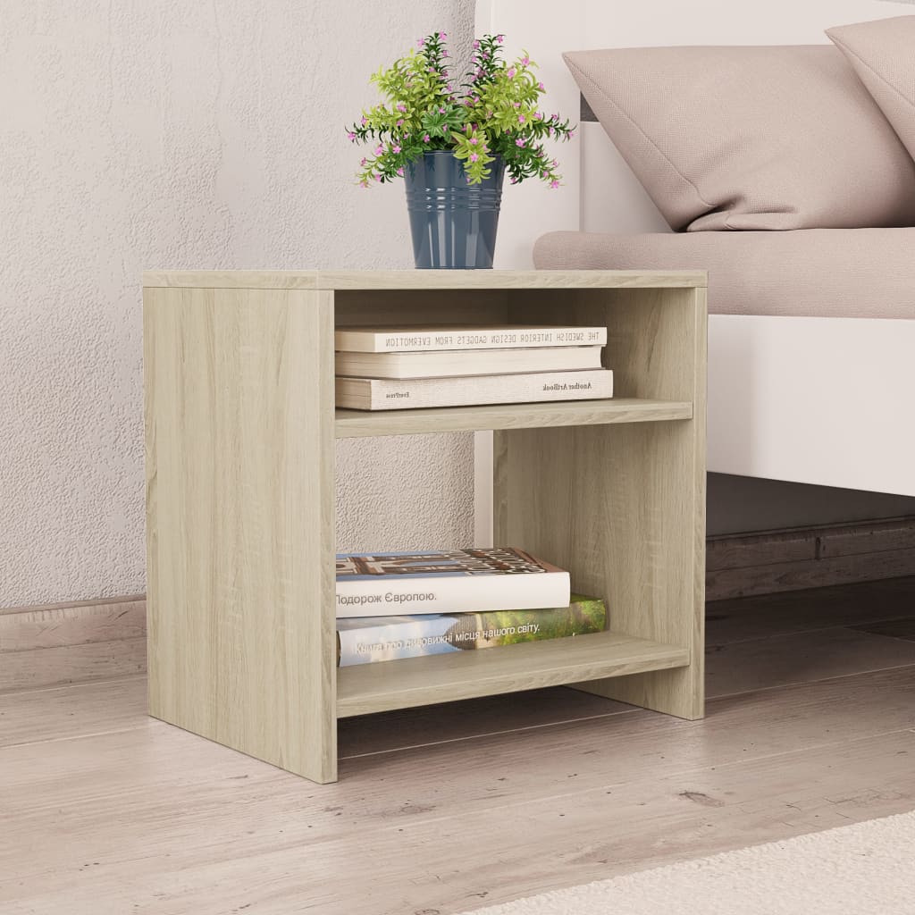 vidaXL Bedside Cabinets 2 pcs Sonoma Oak 40x30x40 cm Engineered Wood