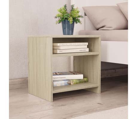 vidaXL Bedside Cabinets 2 pcs Sonoma Oak 40x30x40 cm Engineered Wood