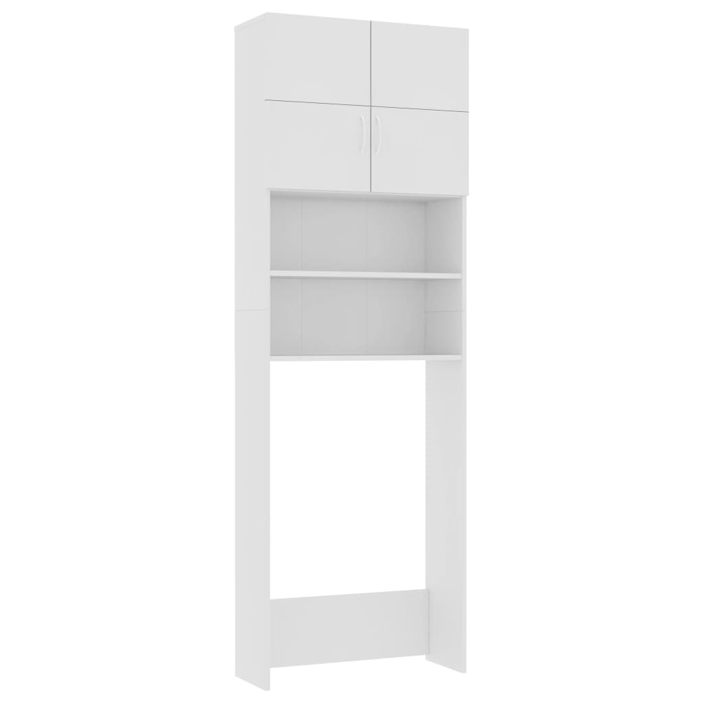 

vidaXL Washing Machine Cabinet White 25.2"x10"x74.8" Engineered Wood