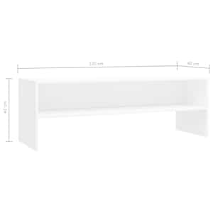 TV stolek bílý 120 x 40 x 40 cm kompozitní dřevo - obrázek 6