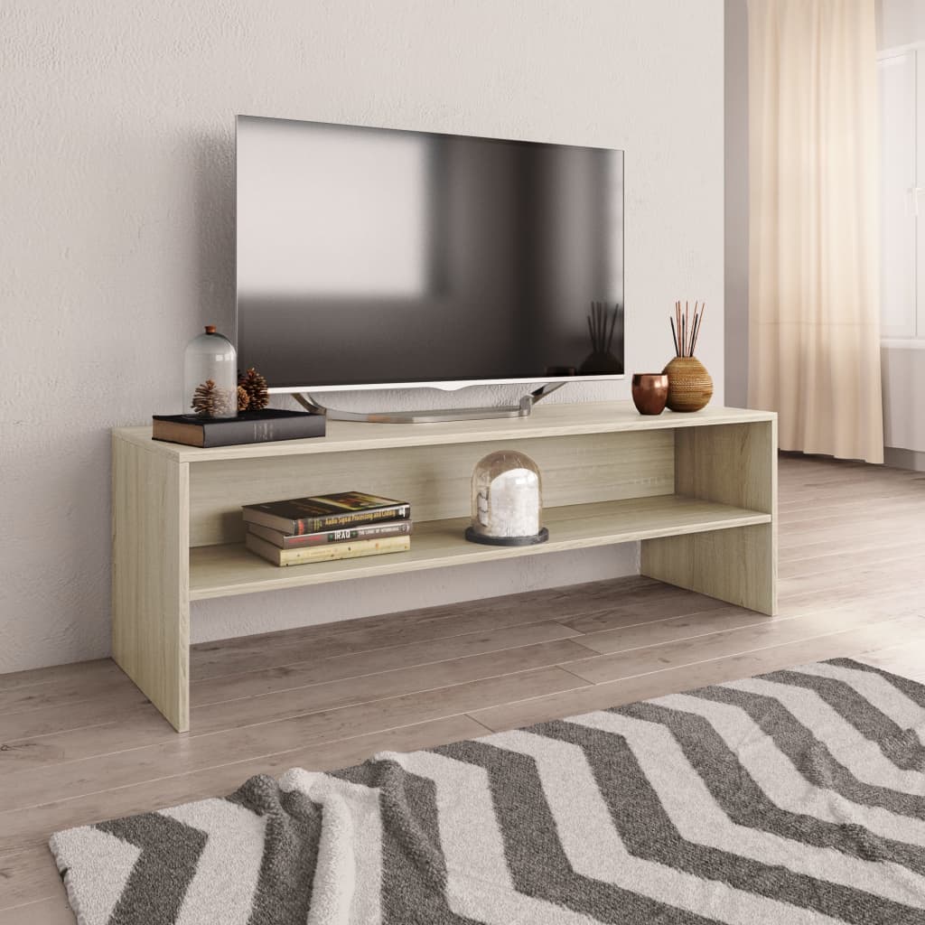 TV-benk sonoma eik 120x40x40 cm sponplate