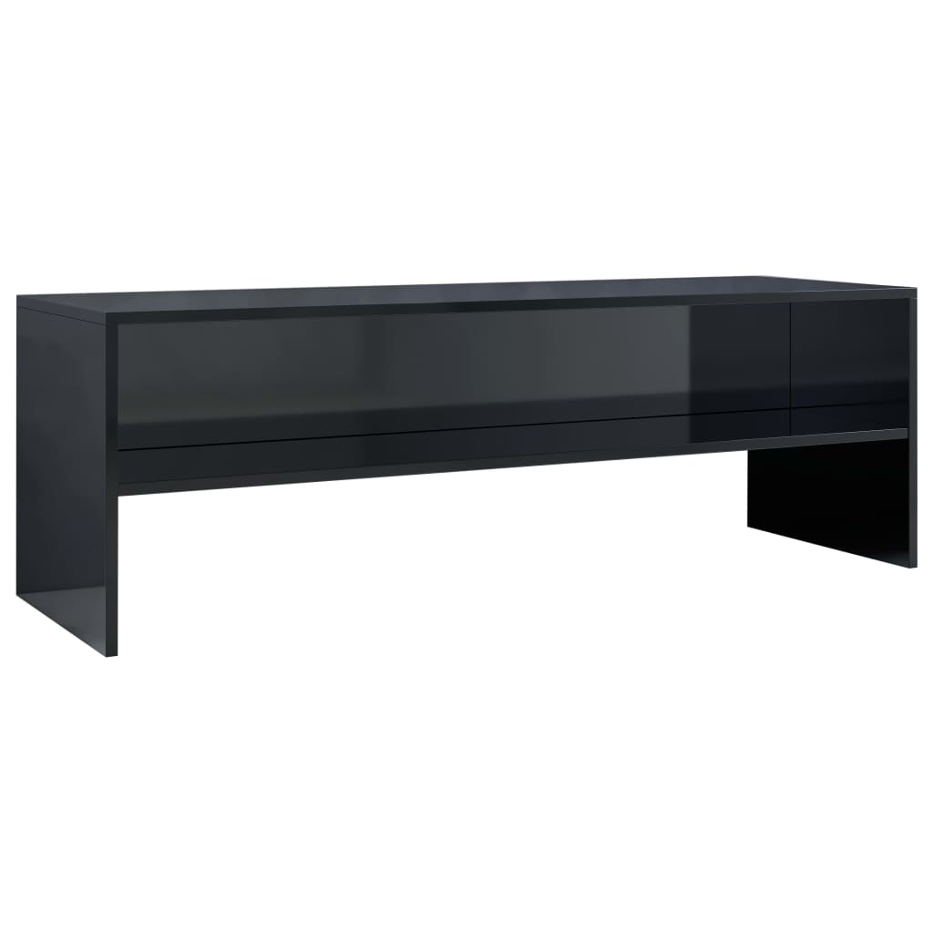 Meuble TV Noir brillant 120 x 40 x 40 cm Aggloméré | meublestv.fr 3