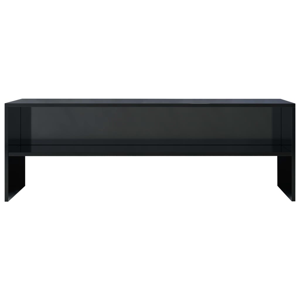 Meuble TV Noir brillant 120 x 40 x 40 cm Aggloméré | meublestv.fr 5